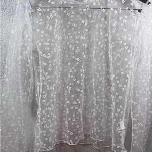 Elegant White Floral Lace Blouse